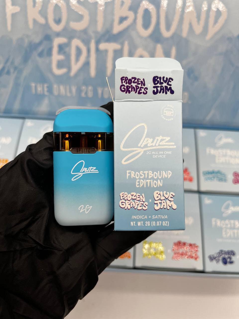 Splitz Frozen Grapes X Blue Jam, Splitz Disposable Vape, Splitz 2G Carts, Splitz Carts Review, Splitz Brand