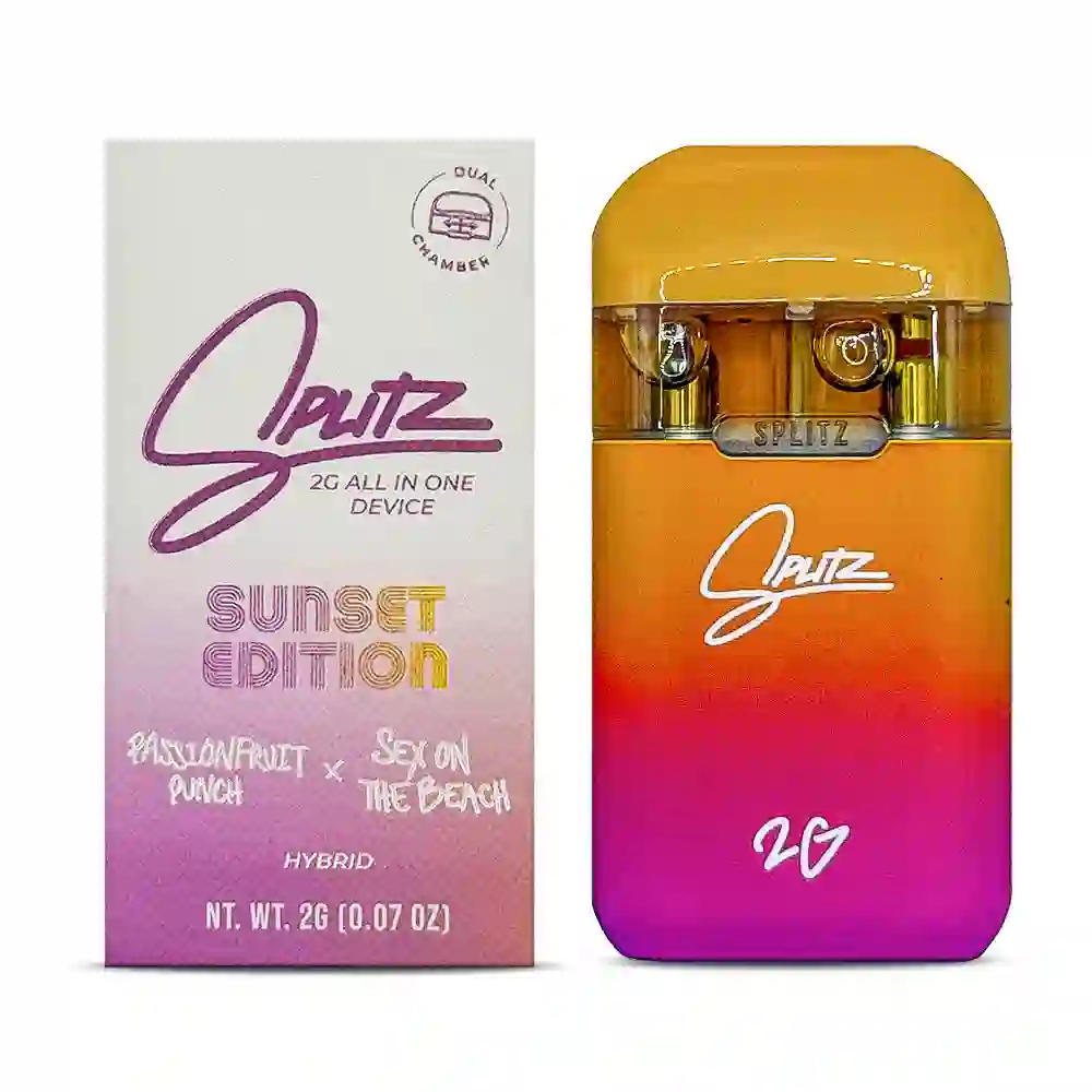 SPLITZ PASSIONFRUIT PUNCH X SEX ON THE BEACH,Splitz Carts,Splitz Disposable,Splitz Vape Carts, Splitz Cart 2g