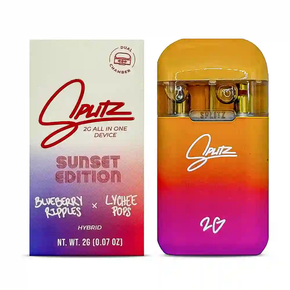 SPLITZ BLUEBERRY RIPPLES X LYCHEE POPS, SPLITZ, SPLITZ DISPOSABLE, SPLITZ CARTS,SPLITZ 2G DISPOSABLE
